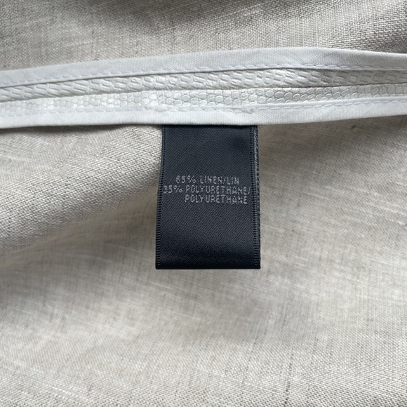 Lafayette 148 Ivory Rain Coat Windbreaker Linen Lined Full Zip Jacket sz 18 - Picture 3 of 6